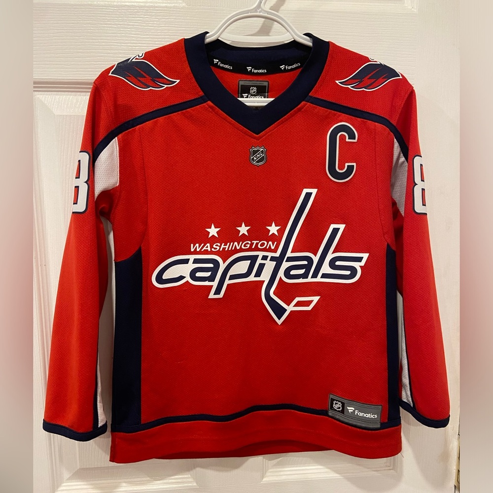 Washington Capitals Ovechkin #8 Hockey Jersey Fanatics Size Youth Small/Medium